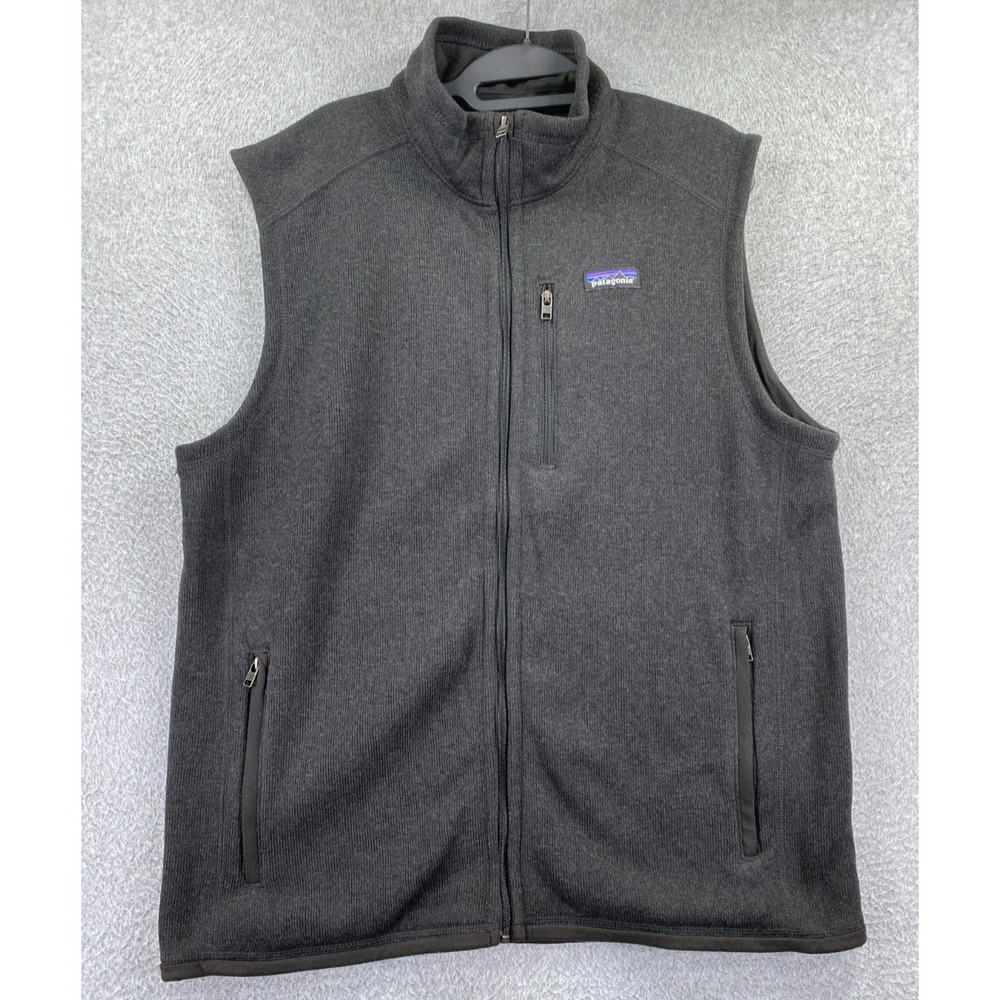 Patagonia Better Sweater Fleece Vest Men's XL Black Full Zip Polyester Pockets